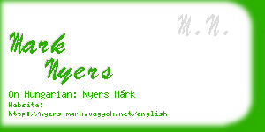 mark nyers business card