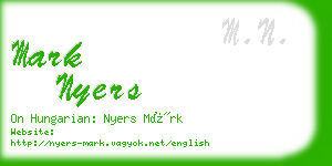 mark nyers business card